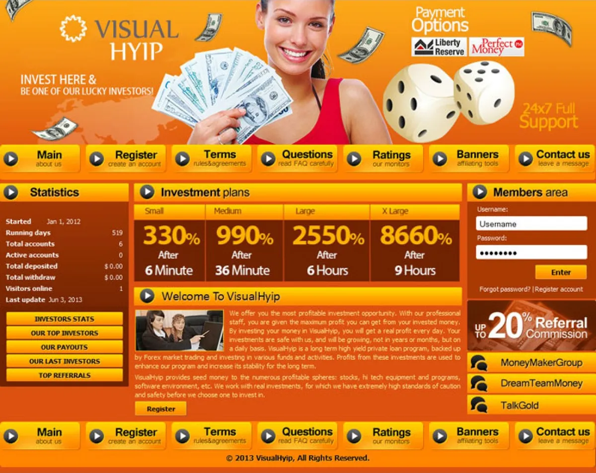 HYIP Cheap Investment Template 14 Design