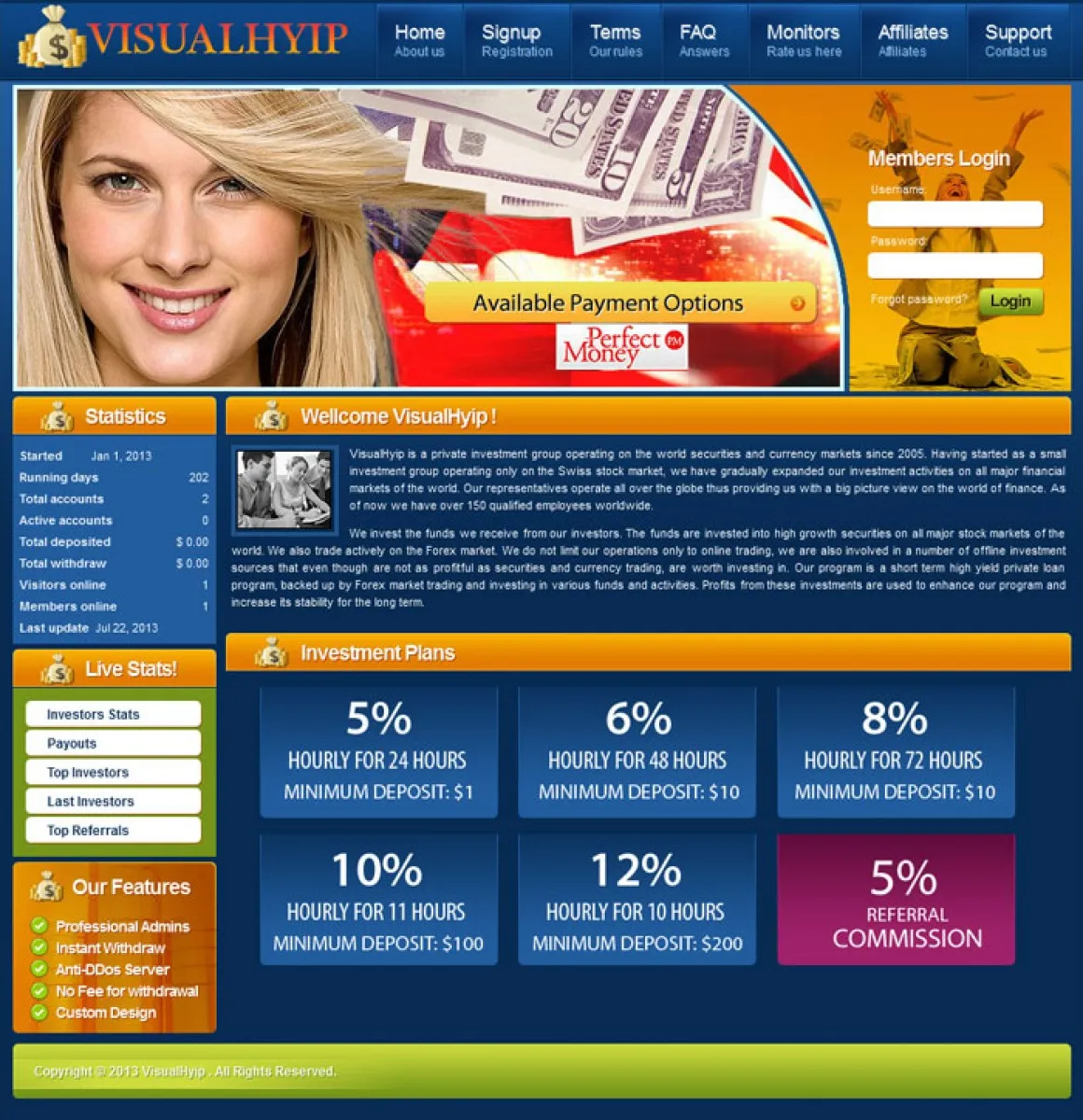 HYIP Cheap Investment Template 15 Design