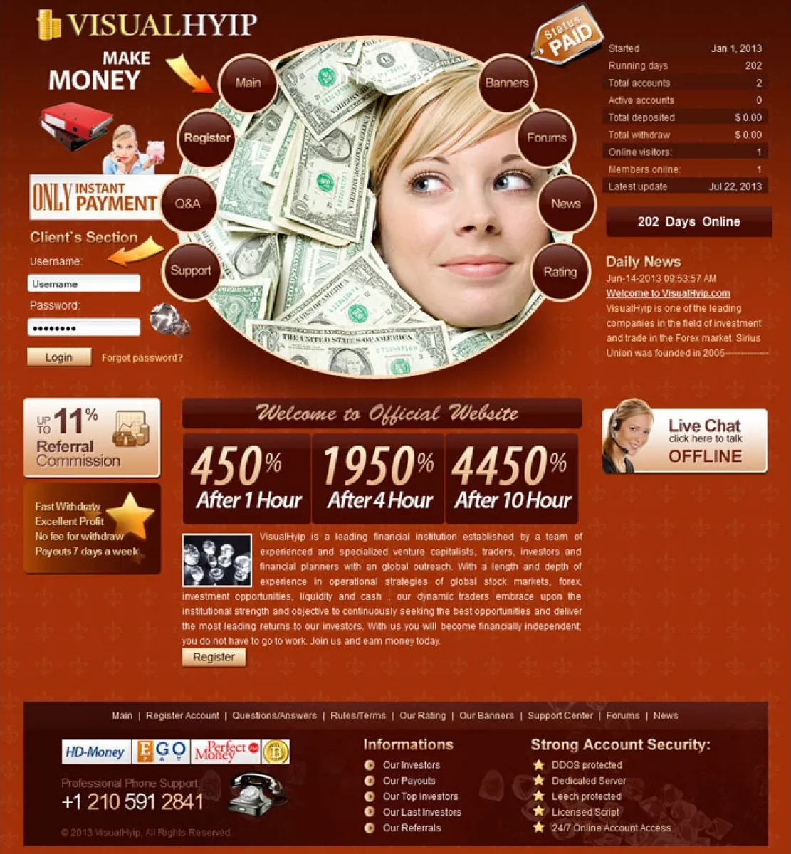 HYIP Cheap Investment Template 16 Design