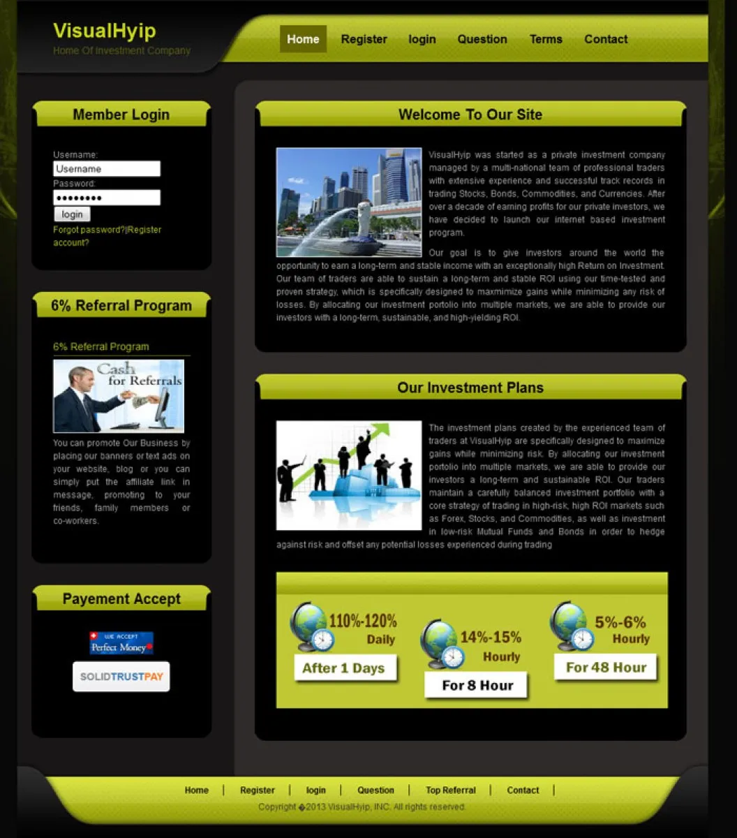 HYIP Cheap Investment Template 17 Design