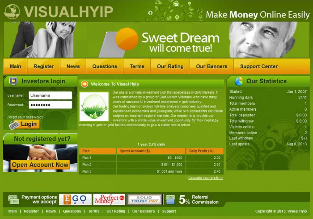 HYIP Cheap Investment Template 18 Design