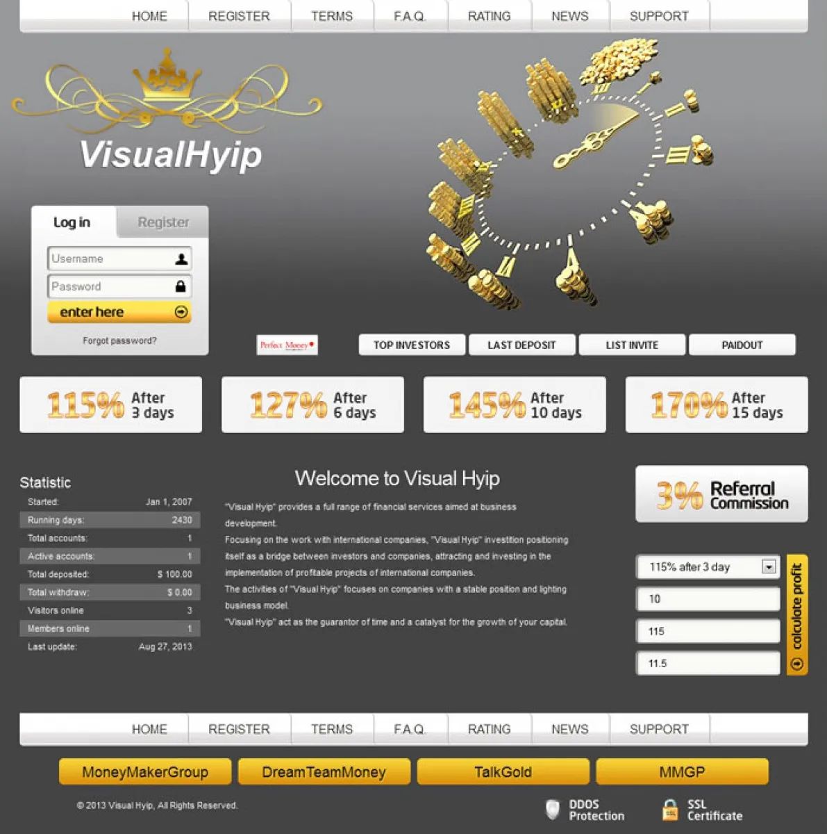 HYIP Cheap Investment Template 19 Design