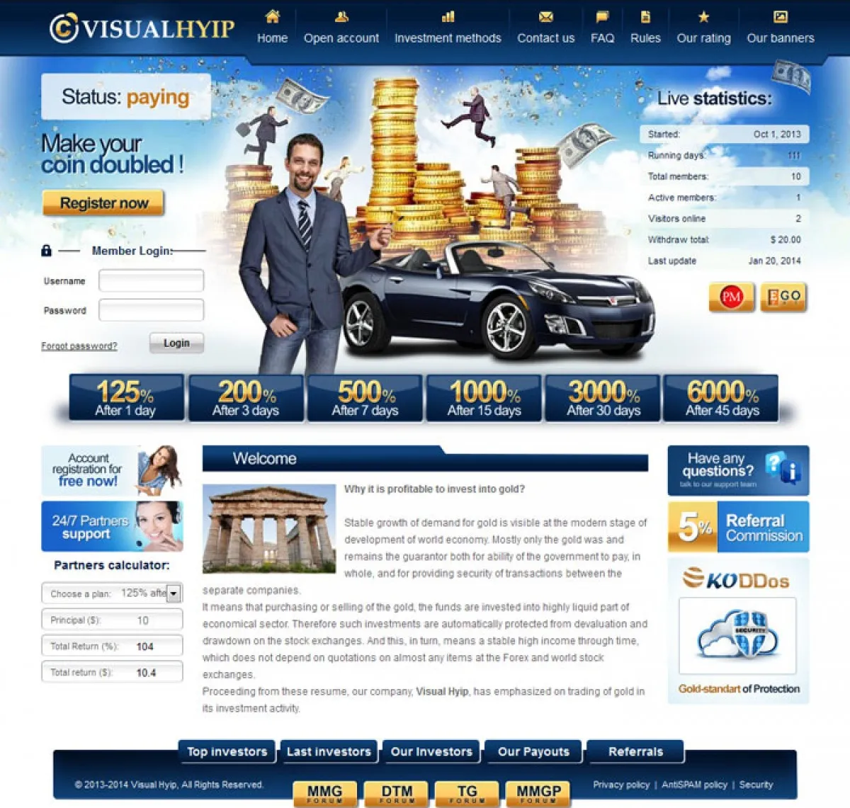 HYIP cheap Investment Template 27 Design