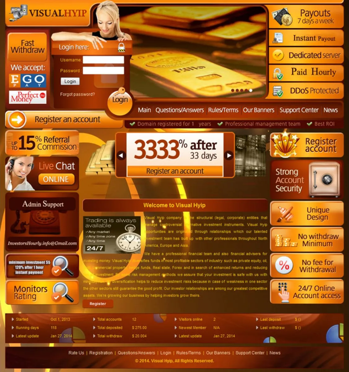 HYIP cheap Investment Template 28 Design