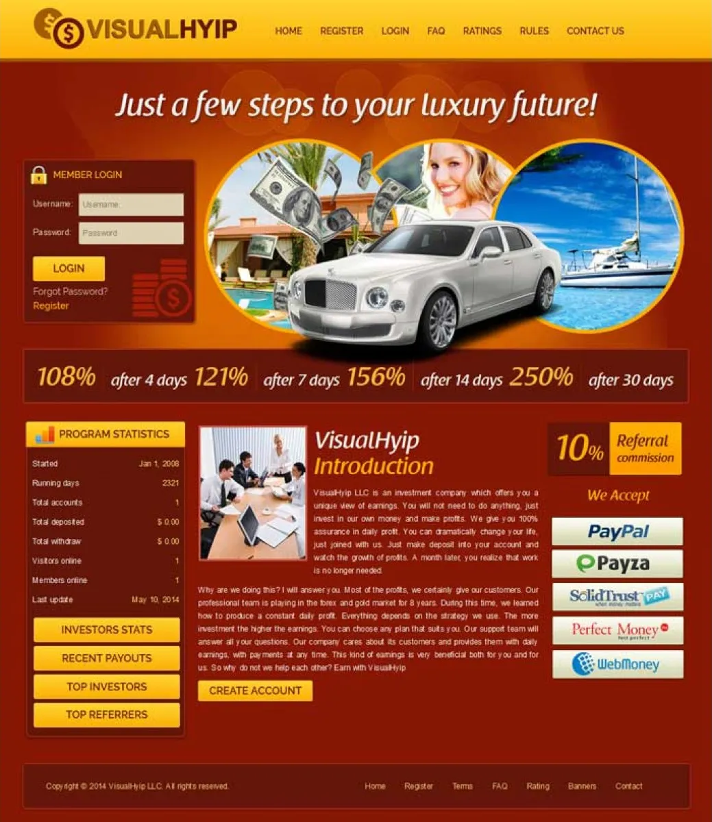 HYIP cheap Investment Template 33 Design