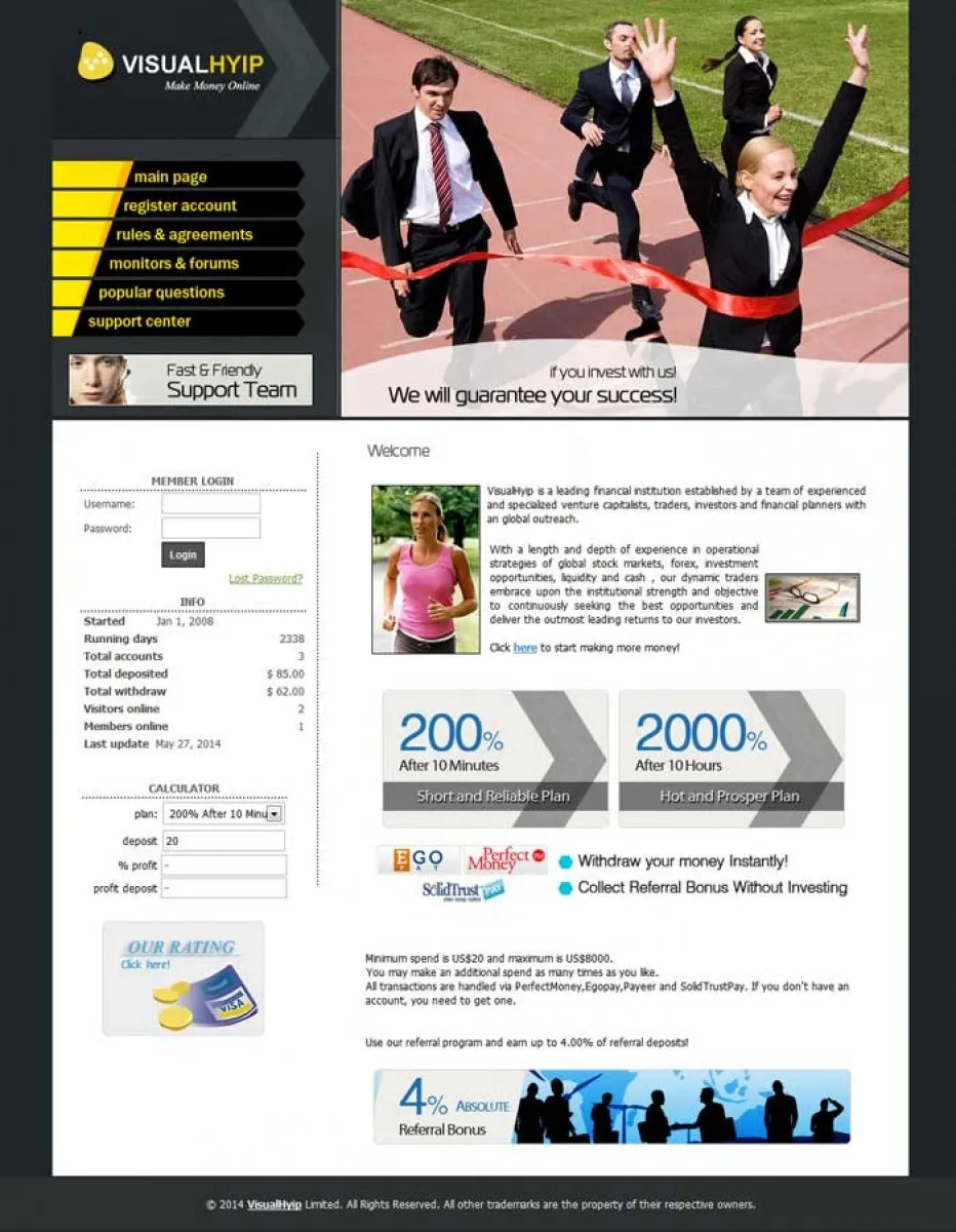 HYIP cheap Investment Template 35 Design