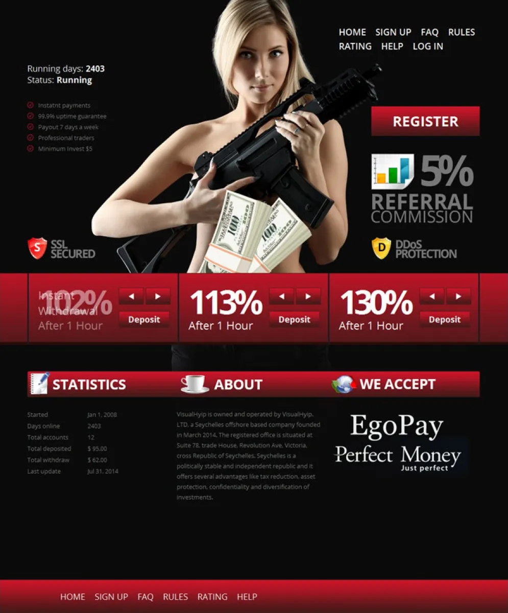 HYIP cheap Investment Template 39 Design