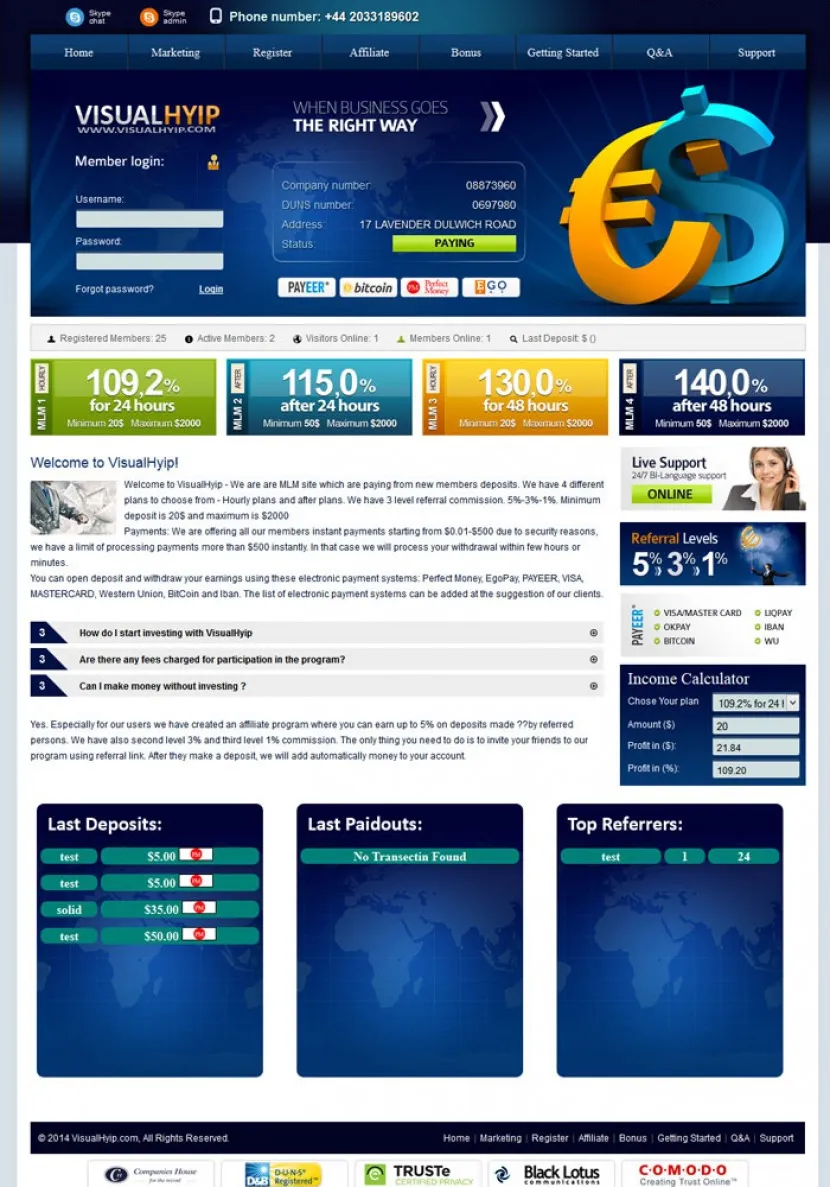 HYIP cheap Investment Template 40 Design