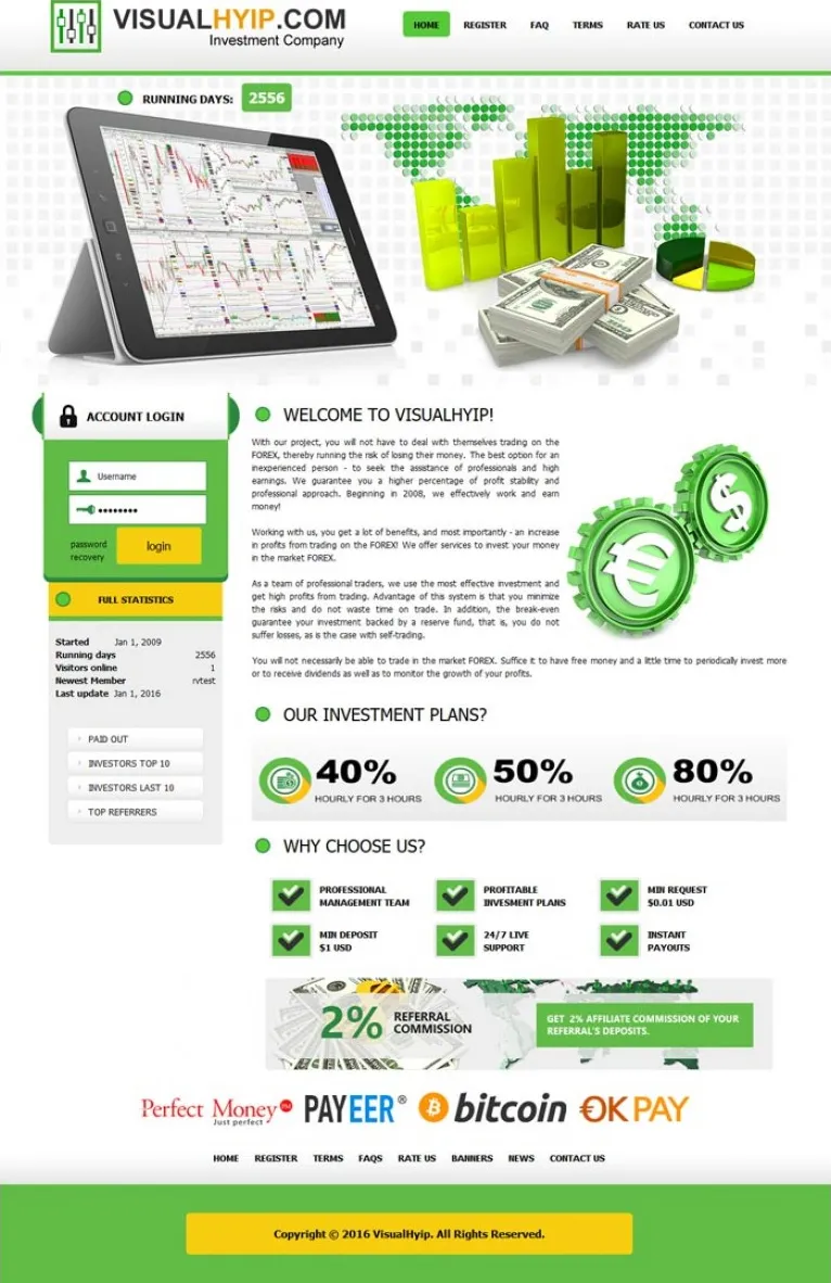 HYIP cheap Investment Template 42 Design