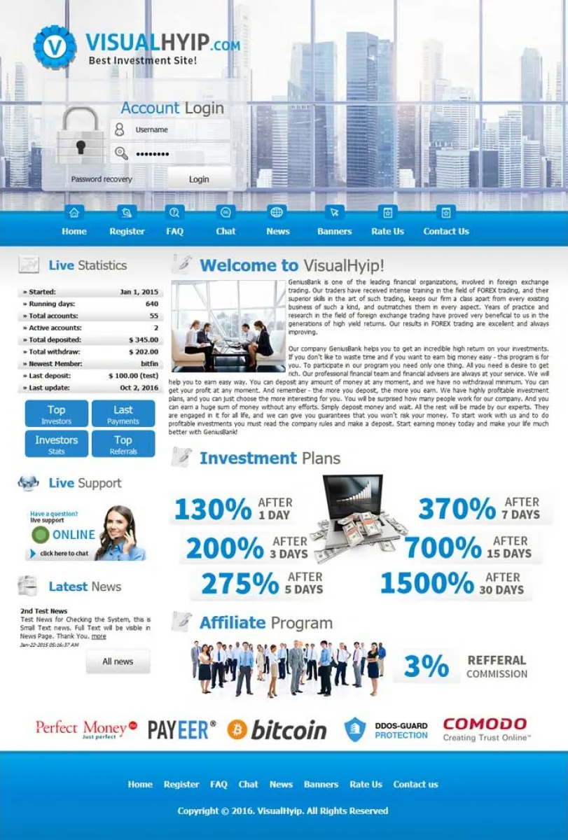 HYIP cheap Investment Template 47 Design