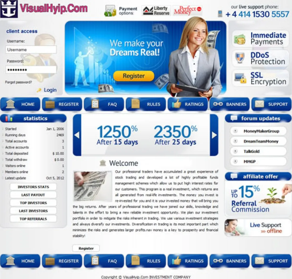 HYIP Cheap Investment Template 5 Design
