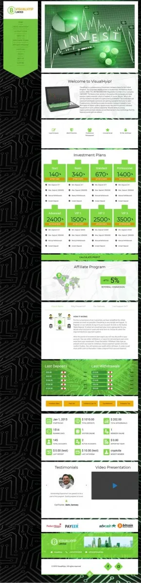 HYIP cheap Investment Template 50 Design