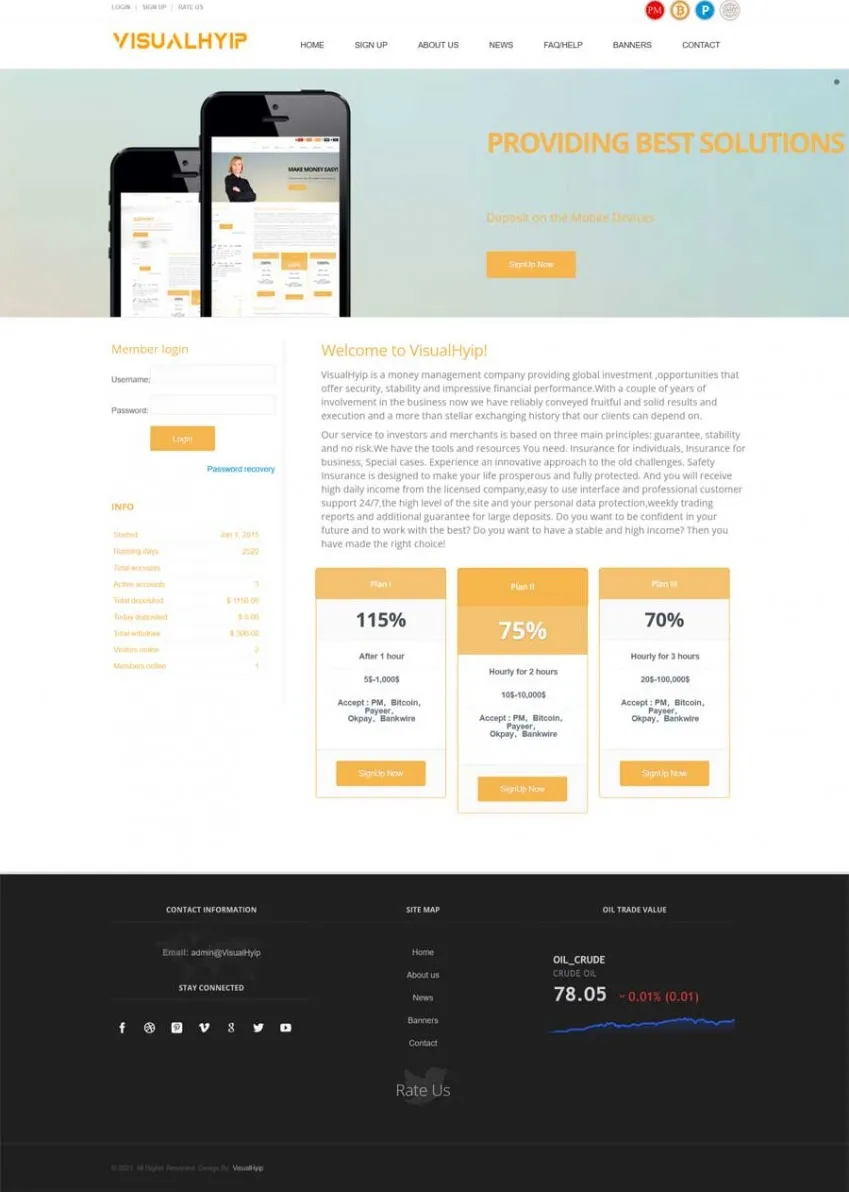 HYIP cheap Investment Template 52 Design