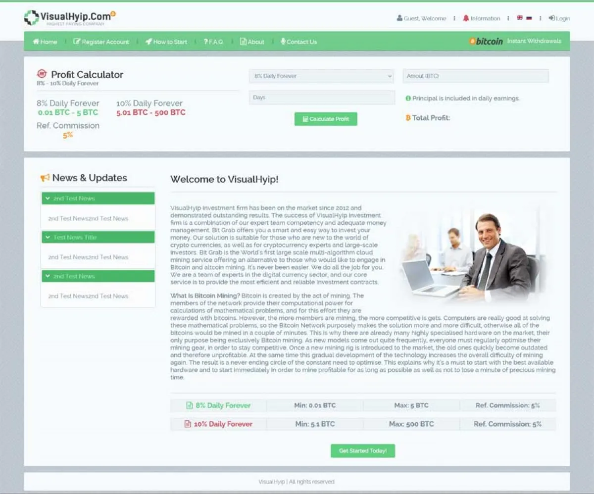 HYIP cheap Investment Template 54 Design