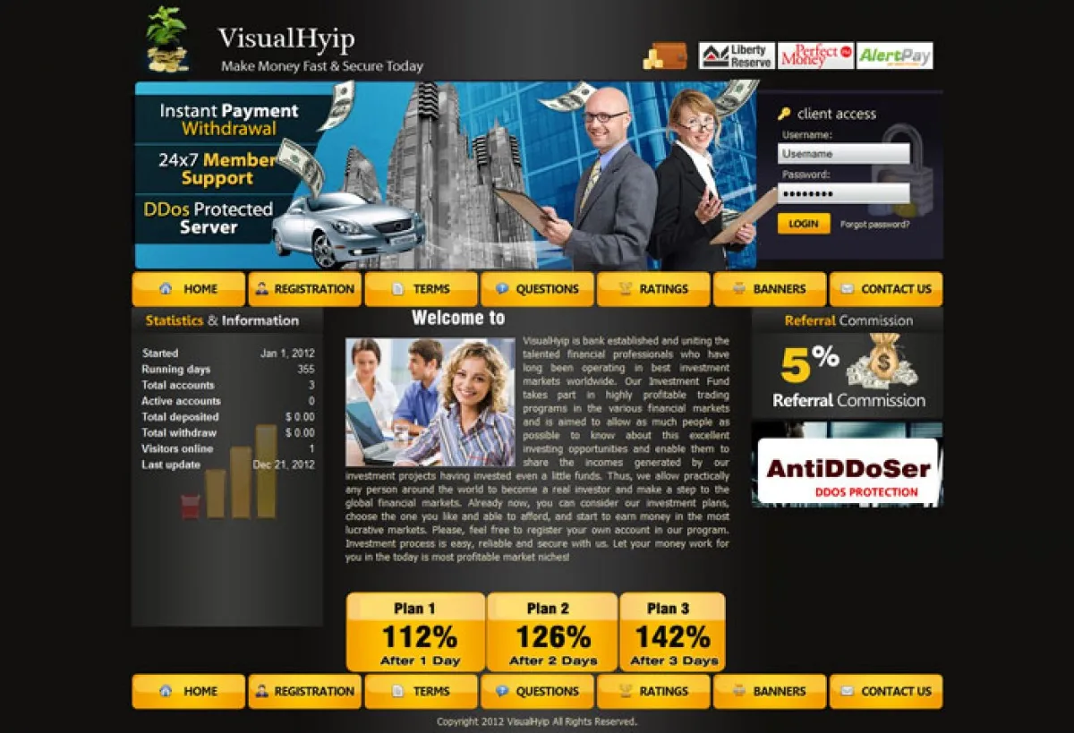 HYIP Cheap Investment Template 7 Design