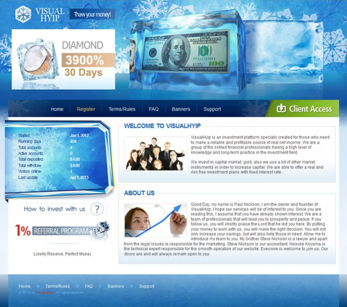 HYIP Cheap Investment Template 9 Design