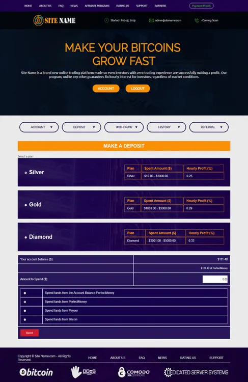 Investment Template 3 Page