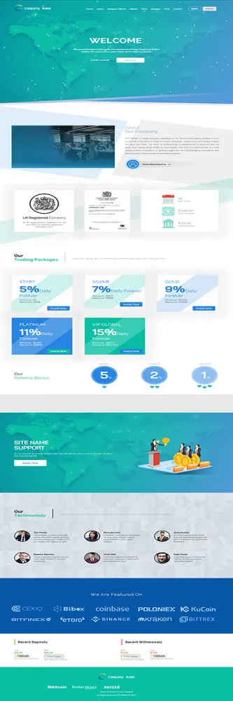HYIP zhrt Investment Template 107 Design