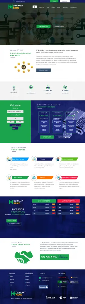 HYIP zhrt Investment Template 108 Design