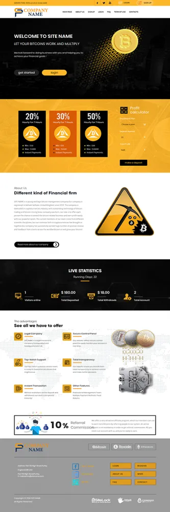 HYIP zhrt Investment Template 111 Design
