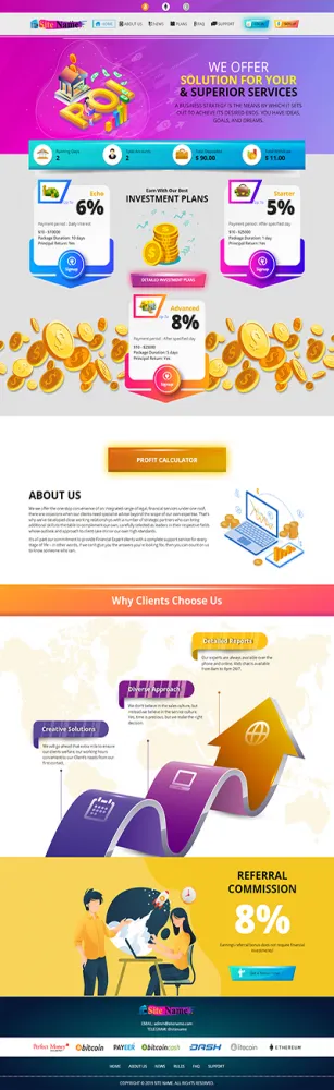 HYIP zhrt Investment Template 113 Design