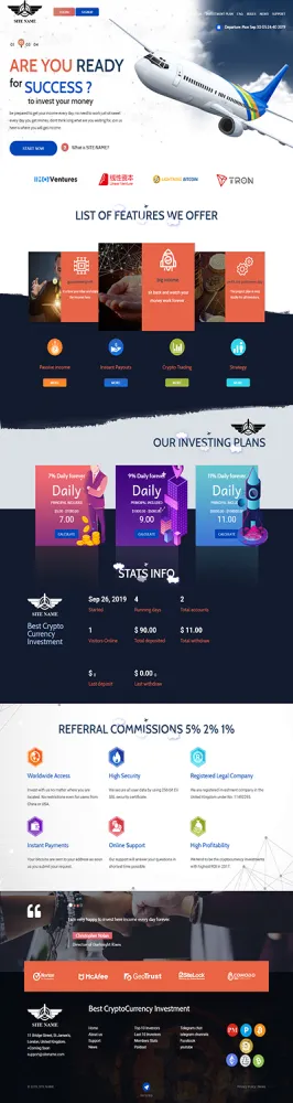 HYIP zhrt Investment Template 114 Design
