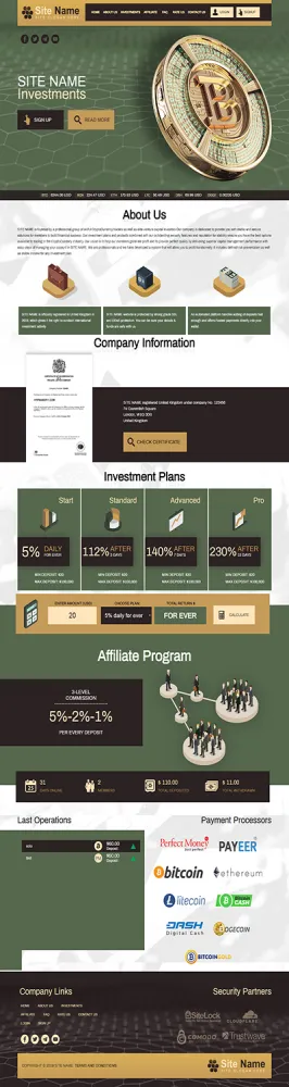 HYIP zhrt Investment Template 115 Design