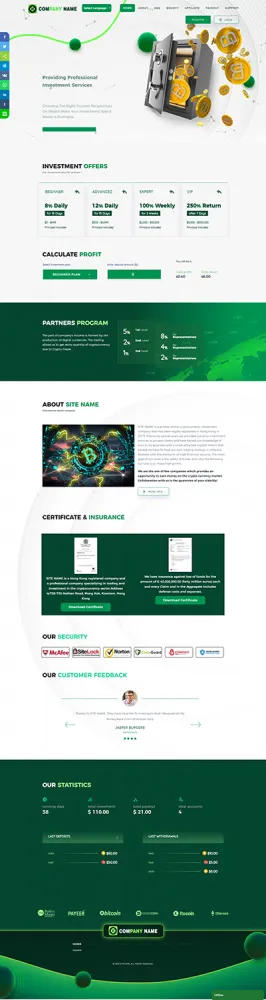 HYIP zhrt Investment Template 117 Design