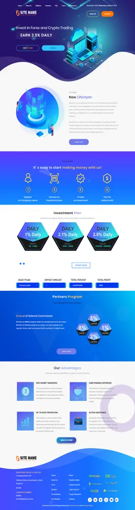 HYIP zhrt Investment Template 118 Design