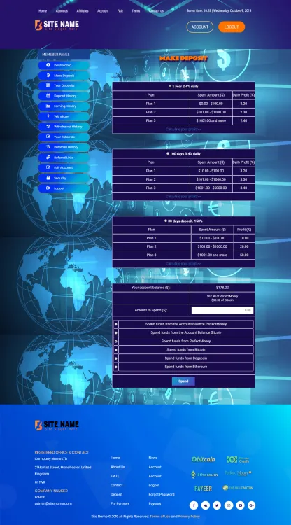 Investment Template 3 Page