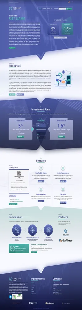 HYIP zhrt Investment Template 119 Design