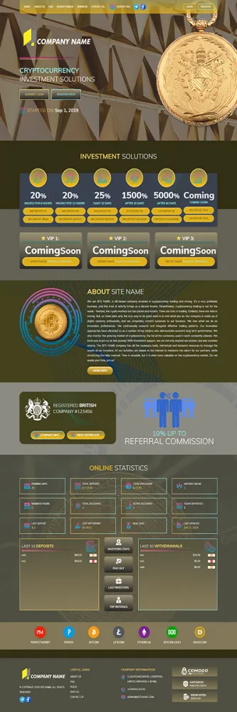 HYIP zhrt Investment Template 120 Design