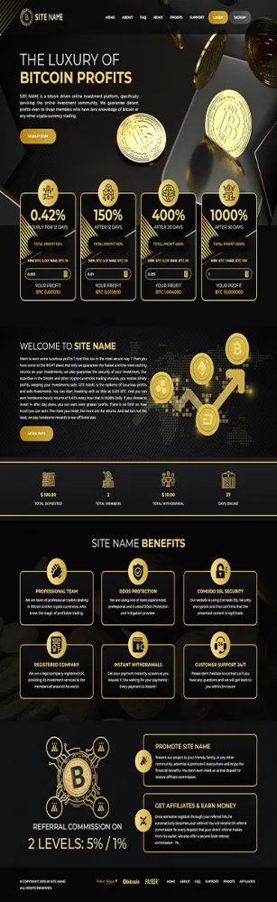 HYIP zhrt Investment Template 124 Design