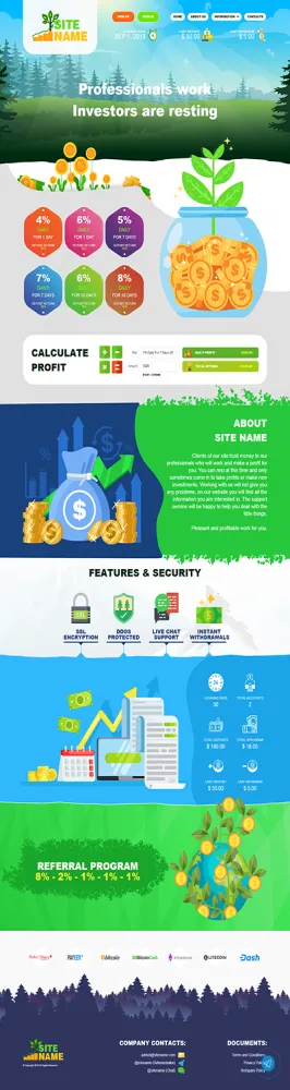 HYIP zhrt Investment Template 127 Design