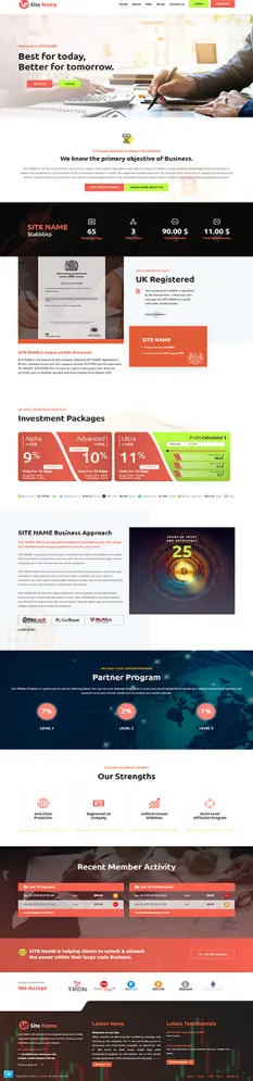 HYIP zhrt Investment Template 131 Design