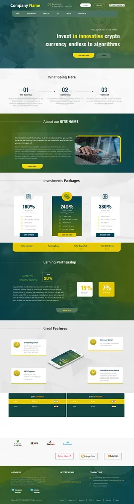 HYIP zhrt Investment Template 134 Design