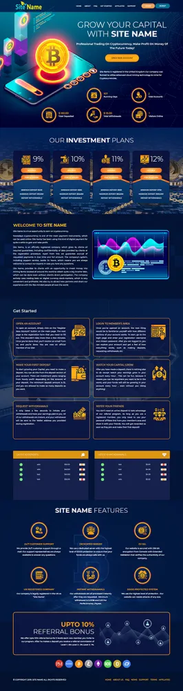 HYIP zhrt Investment Template 135 Design