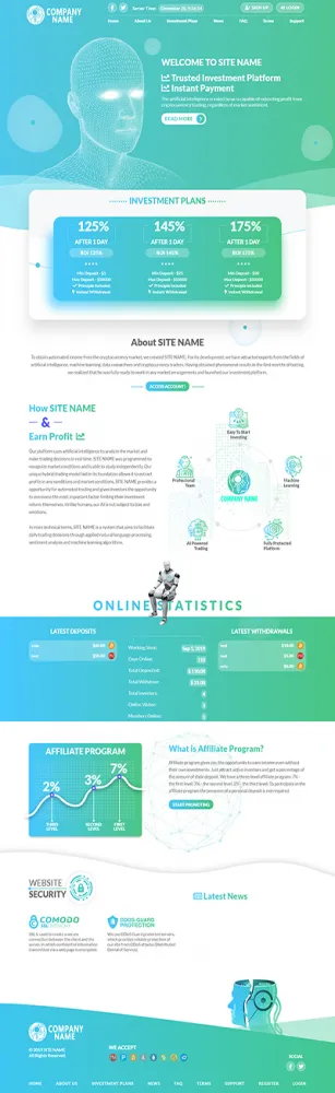 HYIP zhrt Investment Template 137 Design