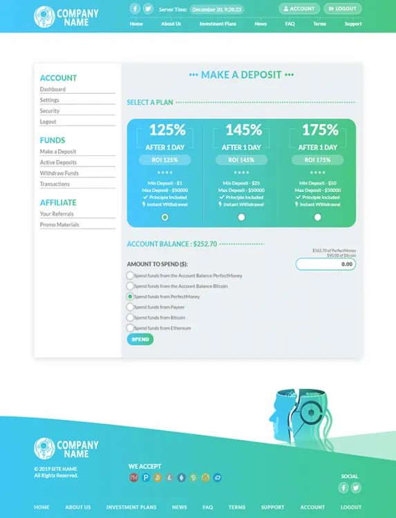 Investment Template 3 Page