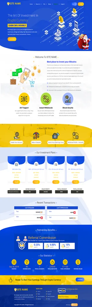 HYIP zhrt Investment Template 138 Design