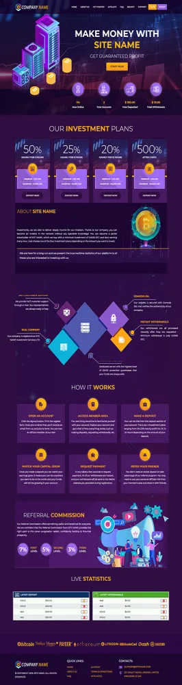 HYIP zhrt Investment Template 139 Design
