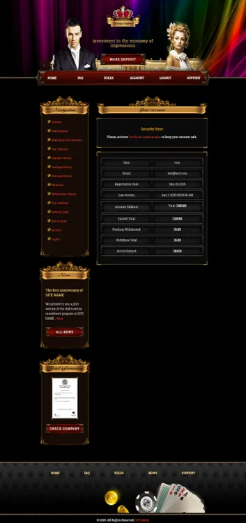Investment Template 2 Page
