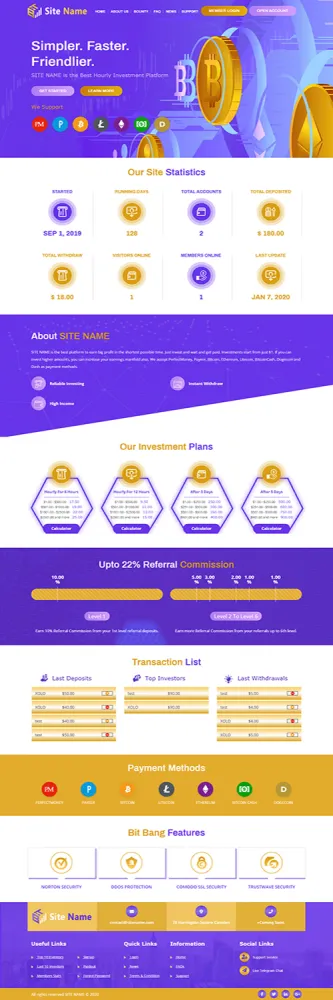 HYIP zhrt Investment Template 142 Design