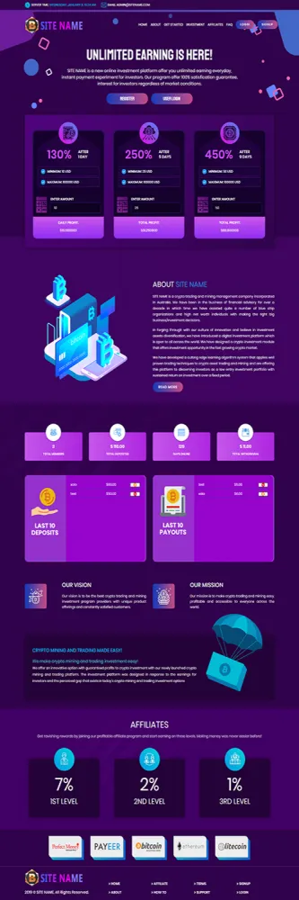 HYIP zhrt Investment Template 143 Design