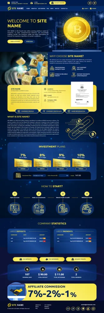 HYIP zhrt Investment Template 146 Design