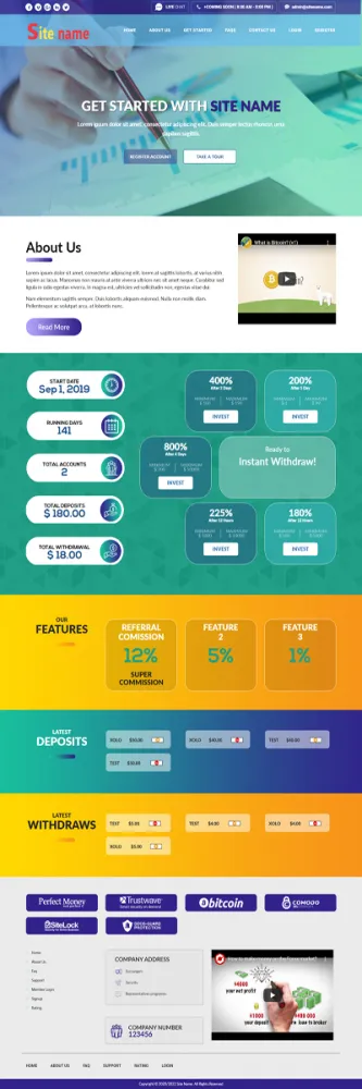 HYIP zhrt Investment Template 147 Design