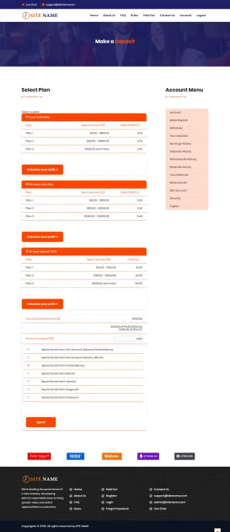 Investment Template 3 Page