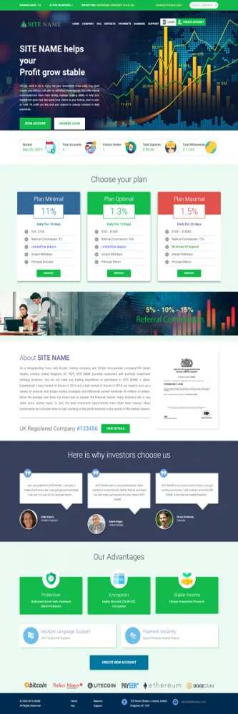 HYIP zhrt Investment Template 157 Design