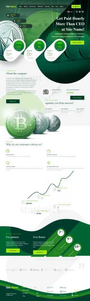 HYIP zhrt Investment Template 160 Design