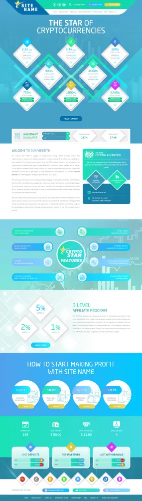 HYIP zhrt Investment Template 165 Design